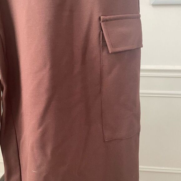 NWT OGL Move Brown Wide Leg Cargo Pants $65 L - Picture 4 of 8